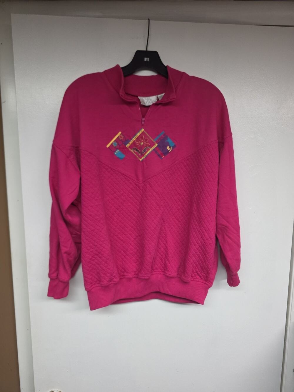 Vintage Just For Women Hot Pink Quarter Zip